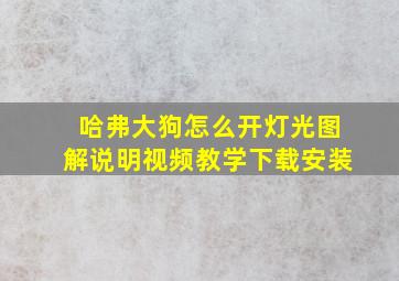 哈弗大狗怎么开灯光图解说明视频教学下载安装