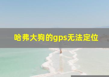 哈弗大狗的gps无法定位