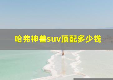 哈弗神兽suv顶配多少钱