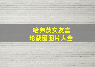 哈弗茨女友言论截图图片大全