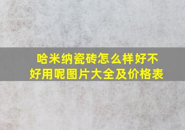 哈米纳瓷砖怎么样好不好用呢图片大全及价格表