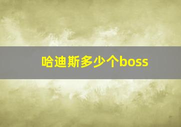 哈迪斯多少个boss