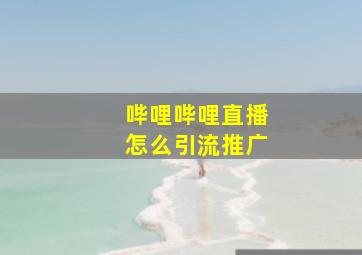 哔哩哔哩直播怎么引流推广