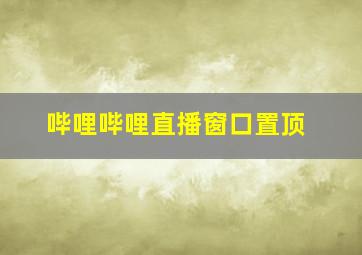 哔哩哔哩直播窗口置顶