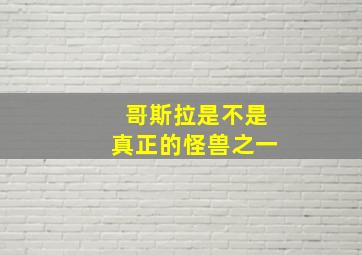 哥斯拉是不是真正的怪兽之一