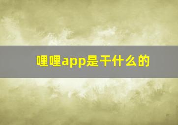 哩哩app是干什么的