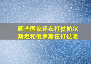 哪些国家还在打仗帕尔斯坦和俄罗斯在打仗呢