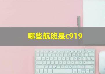 哪些航班是c919