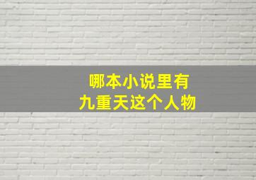 哪本小说里有九重天这个人物