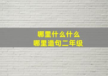 哪里什么什么哪里造句二年级