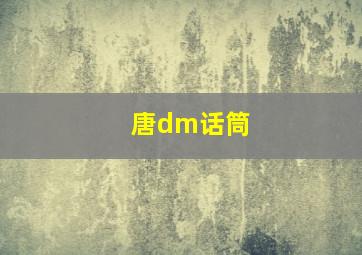 唐dm话筒