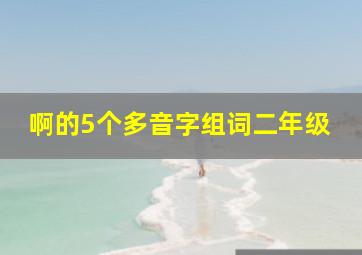 啊的5个多音字组词二年级