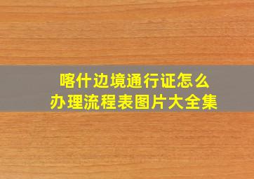 喀什边境通行证怎么办理流程表图片大全集