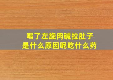 喝了左旋肉碱拉肚子是什么原因呢吃什么药