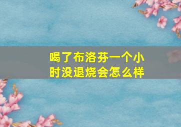 喝了布洛芬一个小时没退烧会怎么样