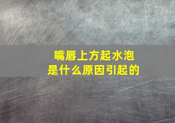 嘴唇上方起水泡是什么原因引起的