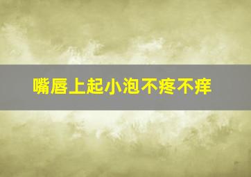 嘴唇上起小泡不疼不痒