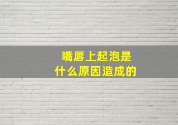 嘴唇上起泡是什么原因造成的