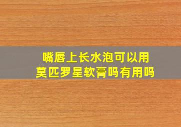 嘴唇上长水泡可以用莫匹罗星软膏吗有用吗