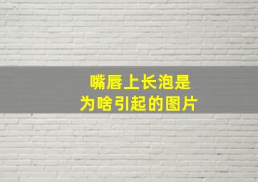 嘴唇上长泡是为啥引起的图片