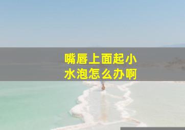 嘴唇上面起小水泡怎么办啊