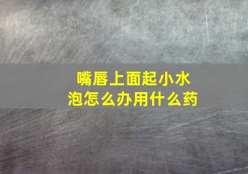 嘴唇上面起小水泡怎么办用什么药