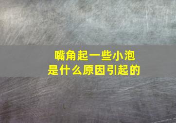 嘴角起一些小泡是什么原因引起的