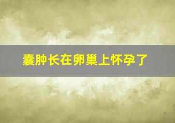 囊肿长在卵巢上怀孕了