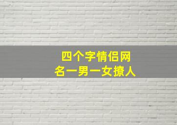 四个字情侣网名一男一女撩人