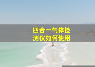 四合一气体检测仪如何使用