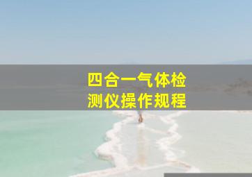 四合一气体检测仪操作规程