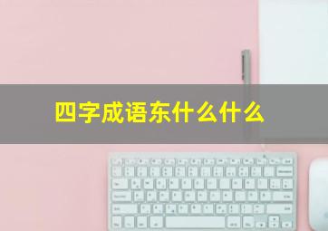 四字成语东什么什么