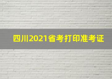 四川2021省考打印准考证