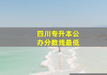 四川专升本公办分数线最低