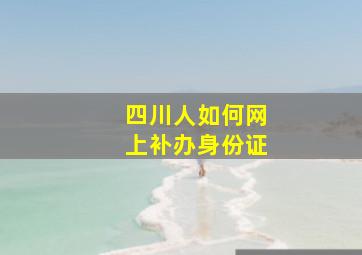 四川人如何网上补办身份证