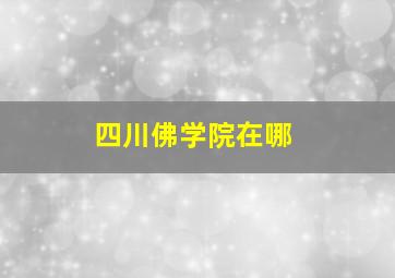 四川佛学院在哪