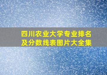 四川农业大学专业排名及分数线表图片大全集