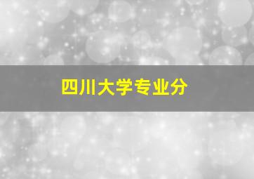 四川大学专业分