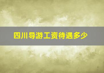 四川导游工资待遇多少