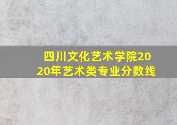 四川文化艺术学院2020年艺术类专业分数线