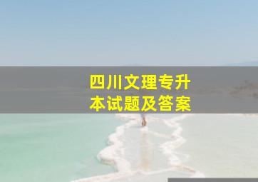 四川文理专升本试题及答案