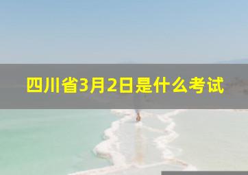 四川省3月2日是什么考试