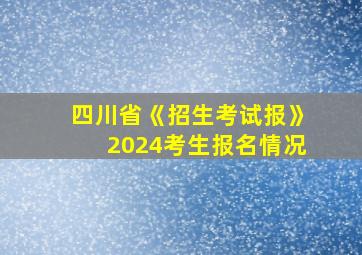 四川省《招生考试报》2024考生报名情况