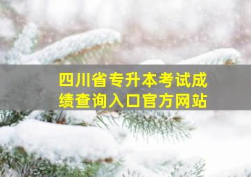 四川省专升本考试成绩查询入口官方网站