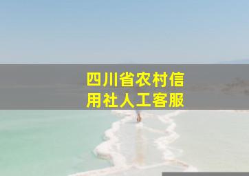 四川省农村信用社人工客服