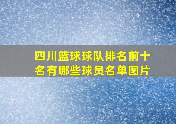 四川篮球球队排名前十名有哪些球员名单图片