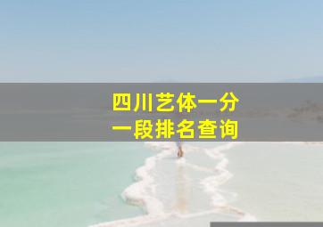 四川艺体一分一段排名查询