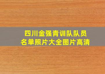 四川金强青训队队员名单照片大全图片高清