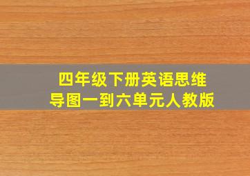 四年级下册英语思维导图一到六单元人教版