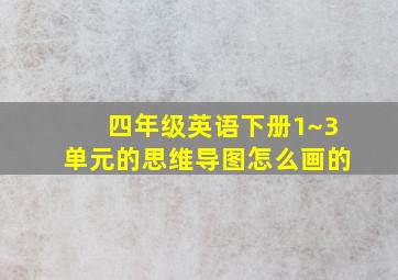 四年级英语下册1~3单元的思维导图怎么画的